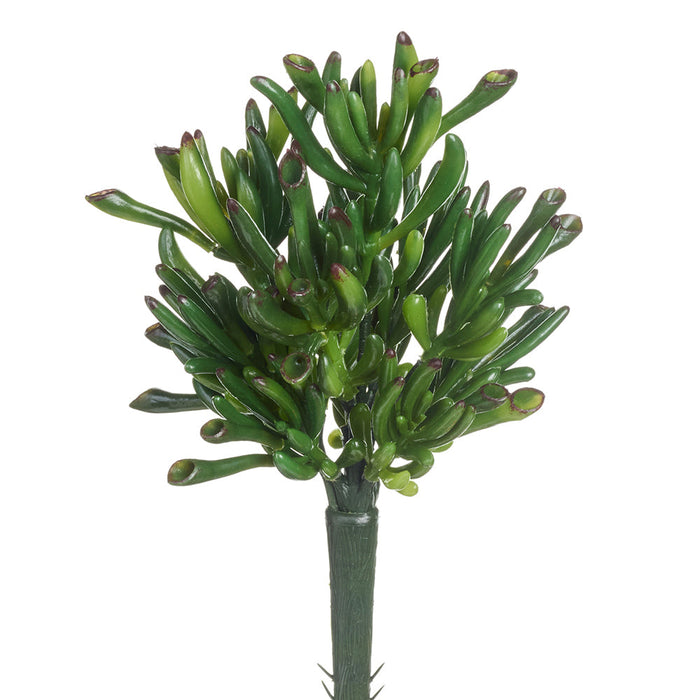 9" Outdoor UV-Resistant Artificial Succulent Stem Pick -Green (Pack of 12) - CM1020-GR