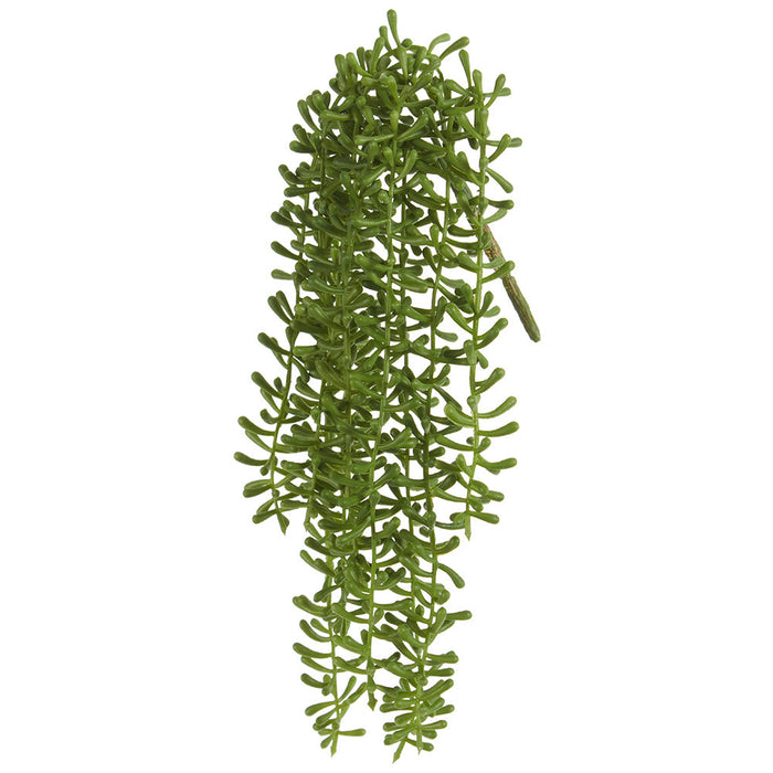 hanging succulent artificial 12" UV-Resistant Outdoor Artificial Hanging Senecio Succulent Stem -Green — Silks Are Forever