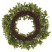 24" Sedum Succulent Artificial Wreath -Green - CWS005-GR
