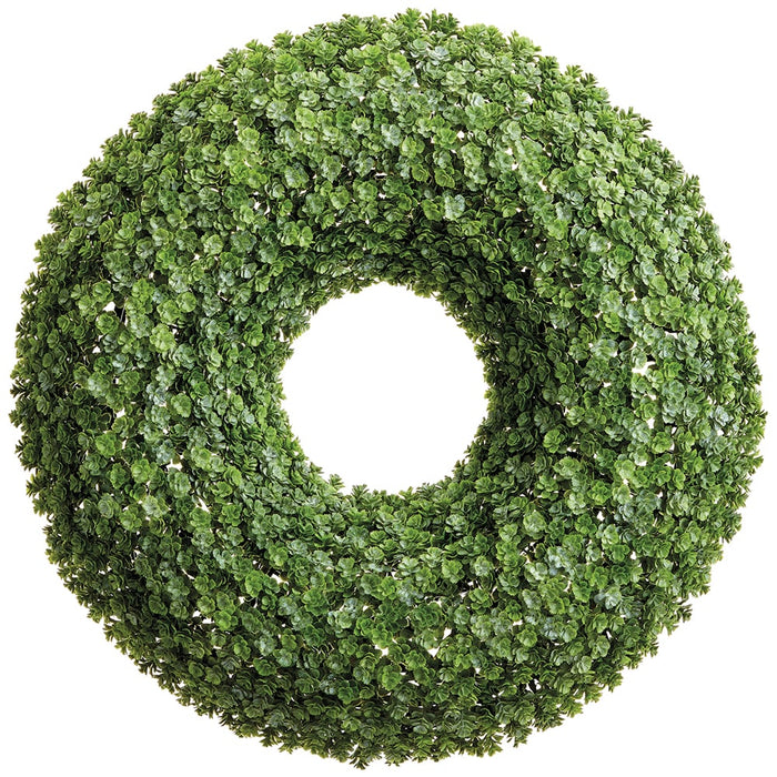 20" Real Touch Artificial Sedum Succulent Wreath -Green - CWS655-GR