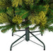 6'6"Hx30"W PE Slim Emerald Mixed Fir & Pinecone Artificial Christmas Tree, Unlit -Green/Brown - DT210465