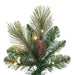 9'Hx36"W PE Slim Emerald Mixed Fir & Pinecone Artificial Christmas Tree, LED Pre-Lit (Multi-Mode) -Green/Brown - DT210483LEDCC