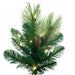 7'6"Hx32"W PE Slim Emerald Mixed Fir & Pinecone Artificial Christmas Tree, LED Pre-Lit -Green/Brown - DT210476LED