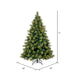 6'6"Hx56"W PE Emerald Mixed Fir & Pinecone Artificial Christmas Tree, Unlit -Green/Brown - DT210565
