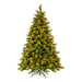 7'6"Hx62"W PE Emerald Mixed Fir & Pinecone Artificial Christmas Tree, LED Pre-Lit -Green/Brown - DT210576LED