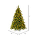 7'6"Hx62"W PE Emerald Mixed Fir & Pinecone Artificial Christmas Tree, LED Pre-Lit -Green/Brown - DT210576LED