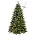 10'Hx84"W PE Emerald Mixed Fir & Pinecone Artificial Christmas Tree, LED Pre-Lit (Multi-Mode) -Green/Brown - DT210588LEDCC