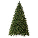 9'Hx74"W PE Emerald Mixed Fir & Pinecone Artificial Christmas Tree, LED Pre-Lit -Green/Brown - DT210581LED
