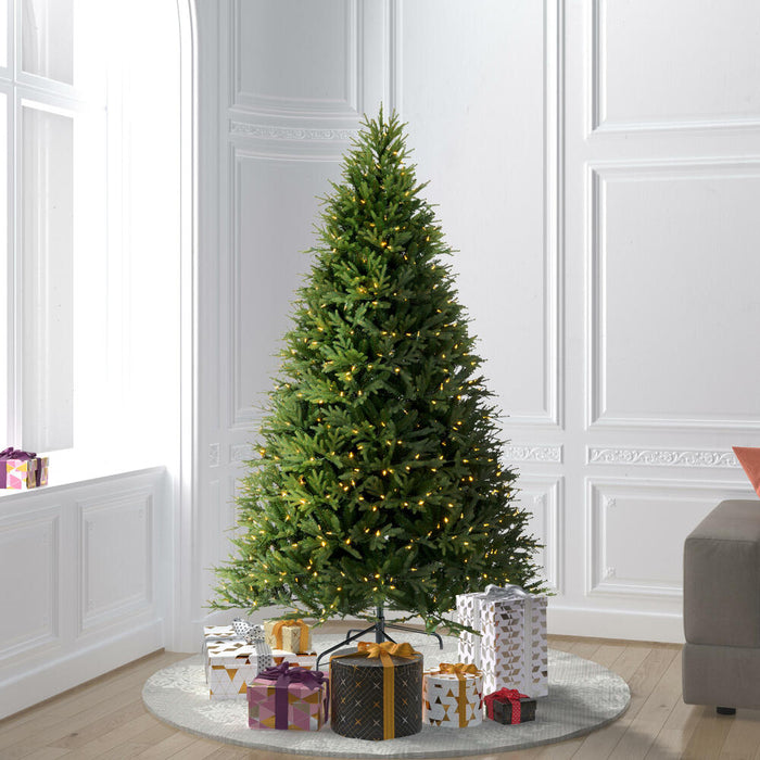 6'6"Hx52"W PE Tiffany Fraser Artificial Christmas Tree, LED Pre-Lit -Green - DT213566LED