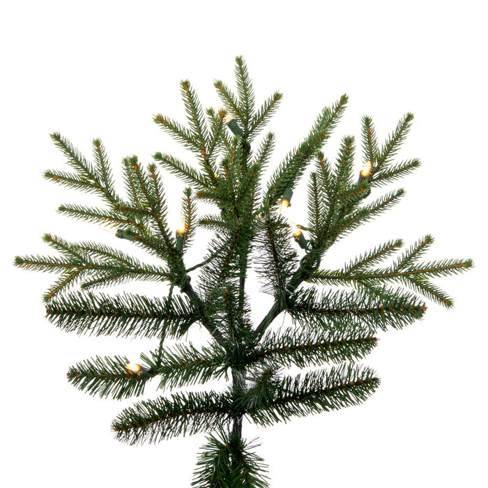 6'6"Hx52"W PE Tiffany Fraser Artificial Christmas Tree, LED Pre-Lit -Green - DT213566LED