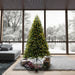 7'6"Hx60"W PE Tiffany Fraser Artificial Christmas Tree, LED Pre-Lit -Green - DT213576LED