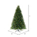 7'6"Hx60"W PE Tiffany Fraser Artificial Christmas Tree, RGB LED Pre-Lit (Multi-Mode) -Green - DT213578LEDCC