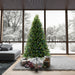 9'Hx67"W PE Tiffany Fraser Artificial Christmas Tree, RGB LED Pre-Lit (Multi-Mode) -Green - DT213583LEDCC