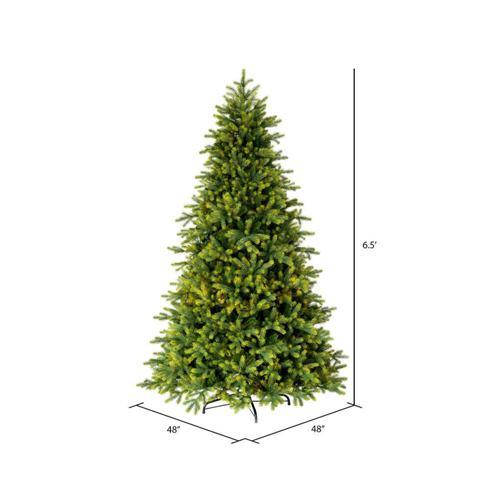 6'6"Hx48"W PE Jersey Fraser Artificial Christmas Tree, Unlit -Green - DT214265