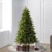 6'6"Hx48"W PE Jersey Fraser Artificial Christmas Tree, LED Pre-Lit -Green - DT214266LED