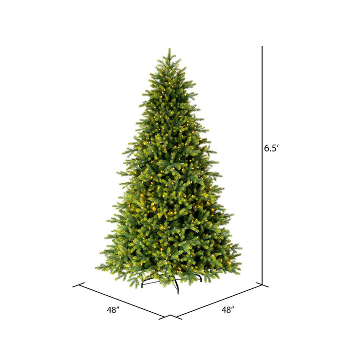 6'6"Hx48"W PE Jersey Fraser Artificial Christmas Tree, Unlit -Green - DT214265