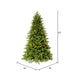 6'6"Hx48"W PE Jersey Fraser Artificial Christmas Tree, Unlit -Green - DT214265