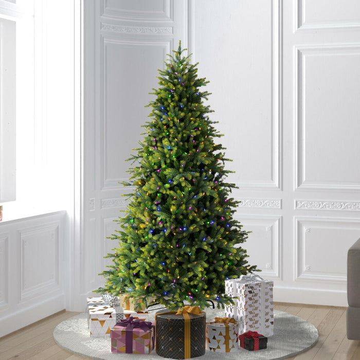 6'6"Hx48"W PE Jersey Fraser Artificial Christmas Tree, RGB LED Pre-Lit (Multi-Mode) -Green - DT214268LEDCC