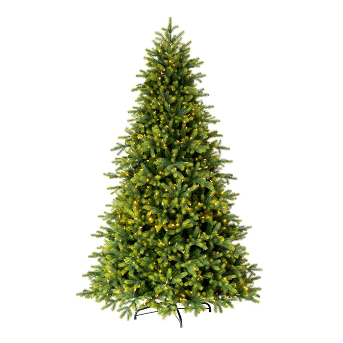 6'6"Hx48"W PE Jersey Fraser Artificial Christmas Tree, LED Pre-Lit -Green - DT214266LED