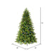 7'6"Hx58"W PE Jersey Fraser Artificial Christmas Tree, RGB LED Pre-Lit (Multi-Mode) -Green - DT214278LEDCC