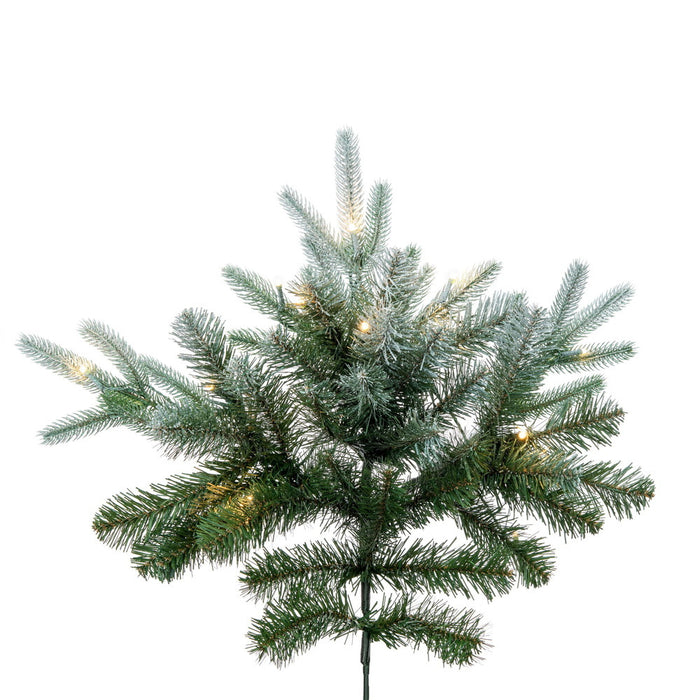 7'6"Hx58"W PE Frosted Albany Spruce Artificial Christmas Tree, LED Pre-Lit (Multi-Mode) -Green/White - DT220278LEDCC