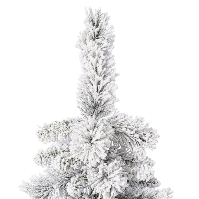 12'Hx66"W Frosted Slim Scotch Pine Artificial Christmas Tree, Unlit -White - DT230390