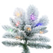 7'6"Hx44"W Frosted Slim Scotch Pine Artificial Christmas Tree, LED Pre-Lit (Multi-Mode) -White - DT230378LEDCC