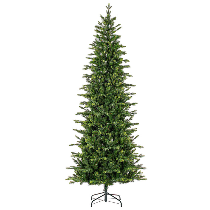 7'6"Hx39"W PE Slim Wistler Spruce Artificial Christmas Tree, Unlit -Green - DT235575