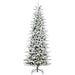 7'6"Hx39"W PE Frosted Slim Wistler Spruce Artificial Christmas Tree, Unlit -White/Green - DT235875