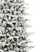7'6"Hx39"W PE Frosted Slim Wistler Spruce Artificial Christmas Tree, Unlit -White/Green - DT235875