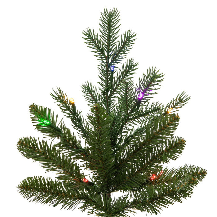 6'6"Hx54"W PE Nordmann Fir Artificial Christmas Tree, LED Pre-Lit (Multi-Mode) -Green - DT256268LEDCC