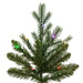 7'6"Hx62"W PE Nordmann Fir Artificial Christmas Tree, LED Pre-Lit (Multi-Mode) -Green - DT256278LEDCC