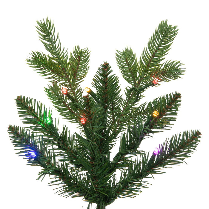 6'6"Hx60"W PE Norwegian Spruce Artificial Christmas Tree, LED Pre-Lit (Multi-Mode) -Green - DT257368LEDCC