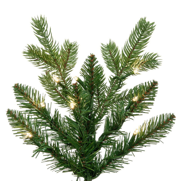 6'6"Hx60"W PE Norwegian Spruce Artificial Christmas Tree, LED Pre-Lit (Multi-Mode) -Green - DT257368LEDCC