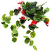 24" UV-Resistant Outdoor Artificial Hanging Geranium Flower Bush -Red (pack of 6) - SAFDYLVS12917
