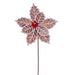 23" Silk Poinsettia Flower Stem -Brown/White (Pack of 6) - EH235743