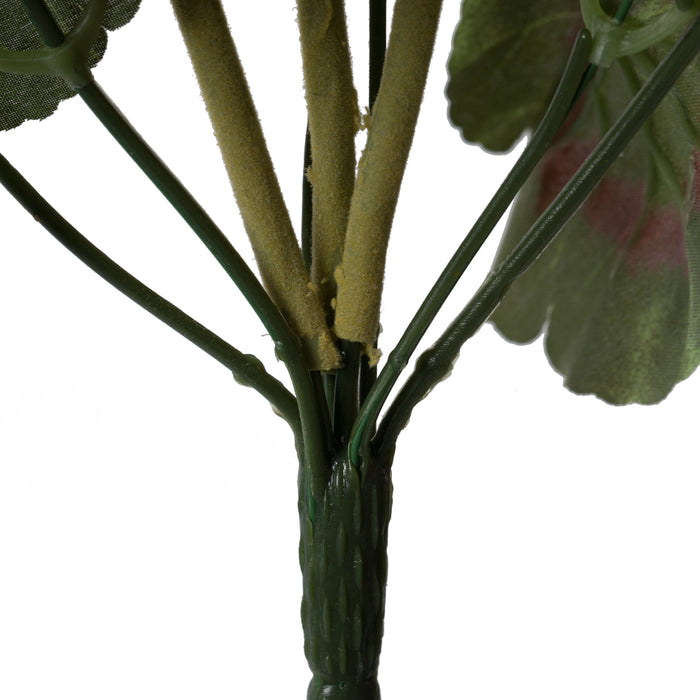 20" Silk Geranium Flower Bush -White (Pack of 12) - FA174603-4