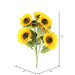 22" Silk Sunflower Flower Bush -Yellow (Pack of 6) - FA174901