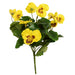 10" Silk Pansy Flower Bush -Yellow (Pack of 12) - FA186401