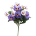 10" Silk Pansy Flower Bush -Purple (Pack of 12) - FA186466