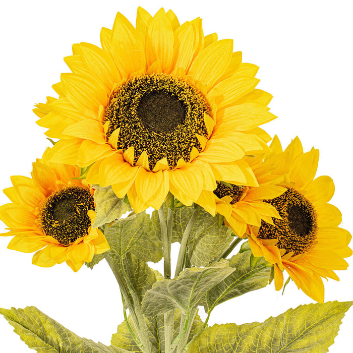 25" Silk Sunflower Flower Bush -Yellow (Pack of 4) - FA187301