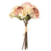 13" Rose & Hydrangea Silk Flower Bouquet -Cream/Pink (Pack of 6) - FA191007