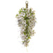 30" Dogwood Blossom Silk Flower Teardrop Swag -White/Green (pack of 2) - FAD855-WH/GR