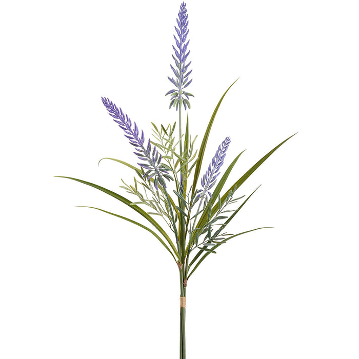 52" Hand-Wrapped Blooming Agave Artificial Flower Stem Bundle -Lavender/Purple (Pack of 6) - FBA009-LV/PU