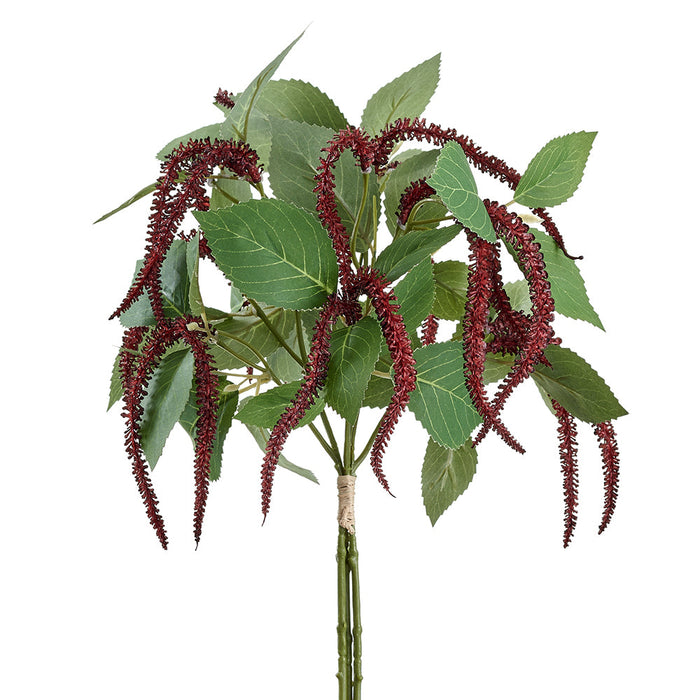 13" Amaranthus Silk Flower Stem Bundle -Brown (pack of 12) - FBA389-BR