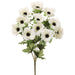 19" Silk Anemone Flower Bush -Cream (pack of 12) - FBA509-CR