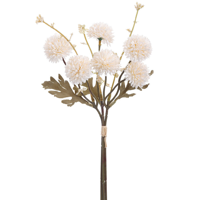 13.5" Aster Mum Silk Flower Stem Bundle -Cream (Pack of 6) - FBA987-CR