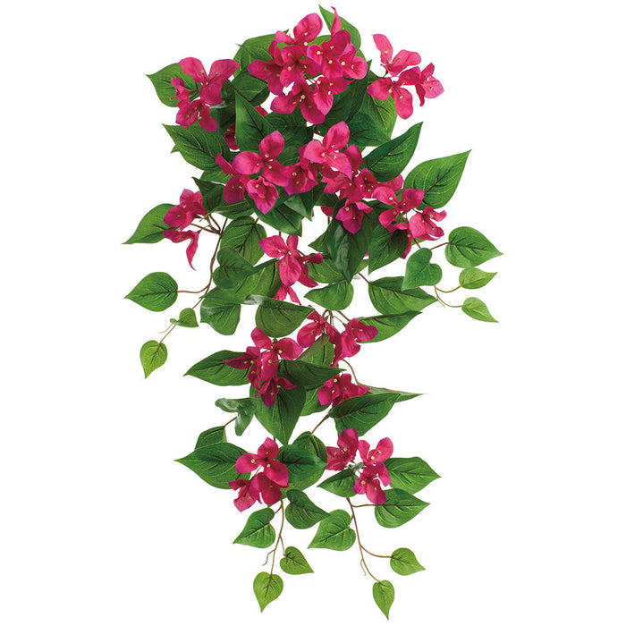32" Outdoor UV-Resistant Artificial Hanging Bougainvillea Flower Bush -Beauty (Pack of 6) - FBB013-BT