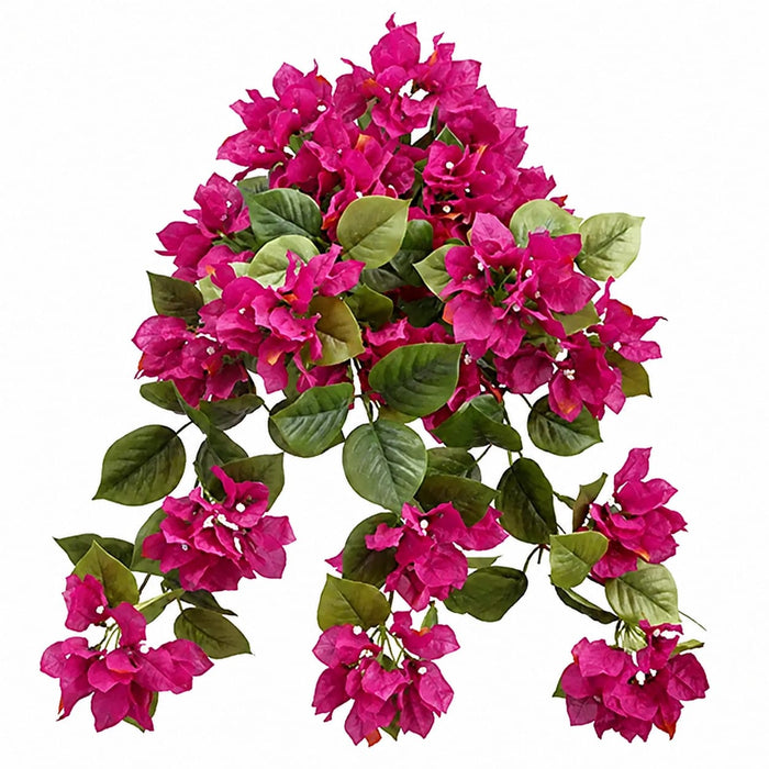 24" Bougainvillea Silk Hanging Flower Bush -Beauty (Pack of 6) - FBB103-BT
