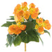 10" Silk Begonia Flower Bush -Cream/Yellow (pack of 24) - FBB117-OR/YE
